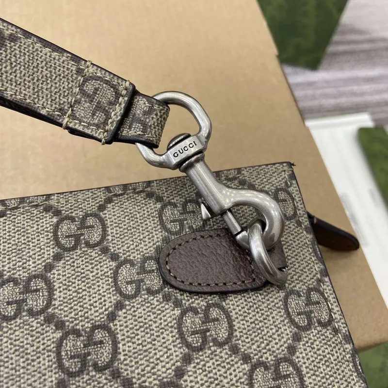 Gucci 768255 GG pouzdro s GG detailem tmavě šedé