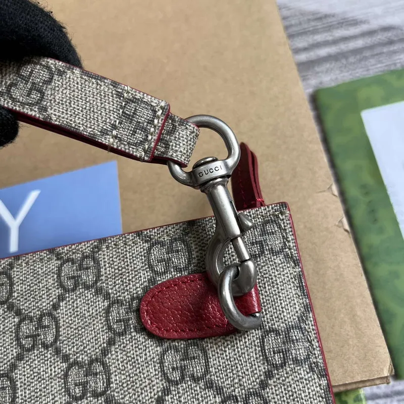 Gucci 768255 GG taška s detailem GG Červená