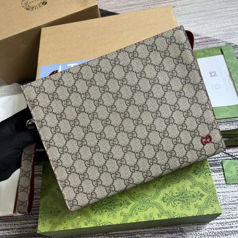 Gucci 768255 GG taška s detailem GG Červená