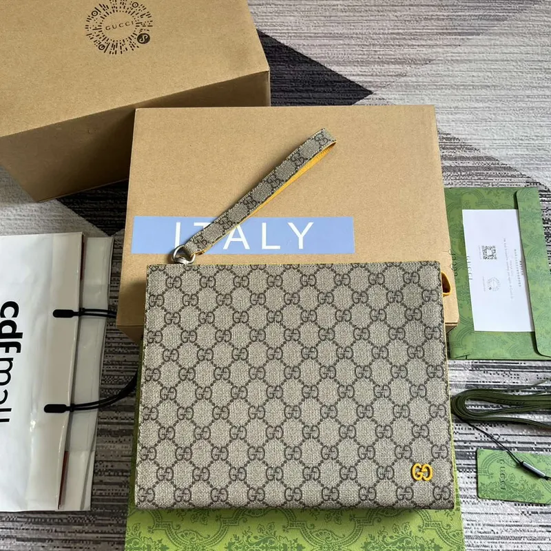 Gucci 768255 GG taška s detailem GG Žlutá