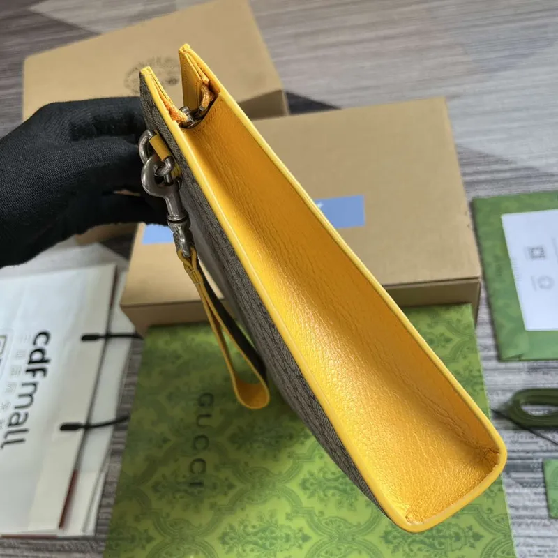 Gucci 768255 GG taška s detailem GG Žlutá