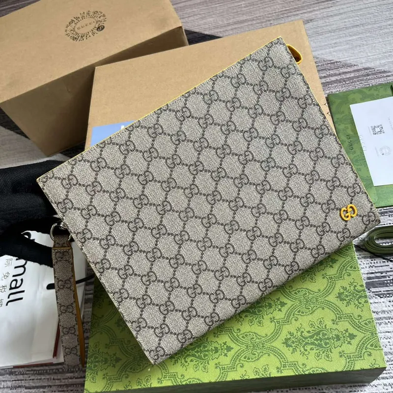 Gucci 768255 GG taška s detailem GG Žlutá