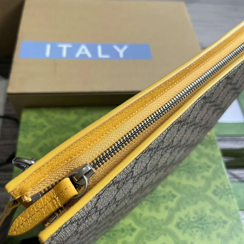 Gucci 768255 GG taška s detailem GG Žlutá