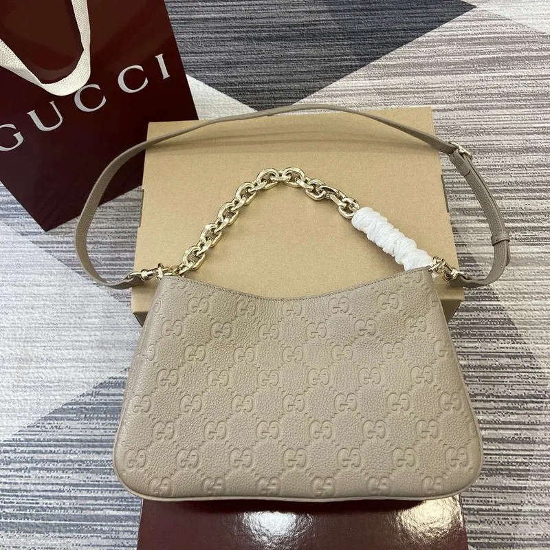 Gucci 815263 GG Emblem Malá Kapsička na Rameno Meruňková