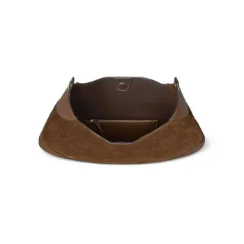 Gucci 815924 Gucci Tělová semišová střední kabelka přes rameno hnědá