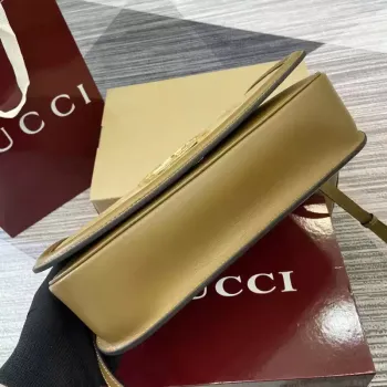 Gucci 815719 Gucci Blondie Medium taška s horním uchopem Světle hnědá semiš