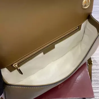 Gucci 815719 Gucci Blondie Medium taška s horním uchopem Světle hnědá semiš