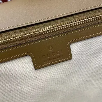 Gucci 815719 Gucci Blondie Medium taška s horním uchopem Světle hnědá semiš