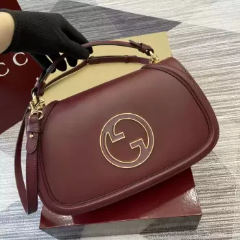 Gucci 815719 Gucci Blondie Medium taška s horním uchopem vínově červená