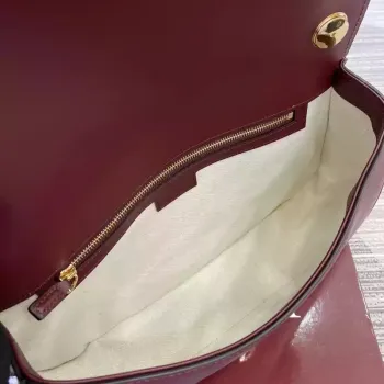 Gucci 815719 Gucci Blondie Medium taška s horním uchopem vínově červená