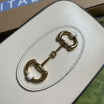 Gucci Horsebit 1955 mini ramenní taška 760196 Bílá