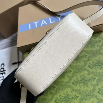 Gucci Horsebit 1955 mini ramenní taška 760196 Bílá