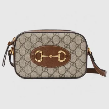 Gucci Horsebit 1955 mini ramenní taška 760196 Hnědá & Béžová