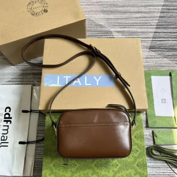 Gucci Horsebit 1955 mini ramenní taška 760196 Hnědá