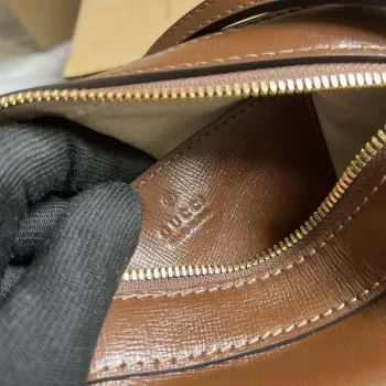 Gucci Horsebit 1955 mini ramenní taška 760196 Hnědá