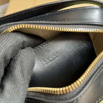 Gucci Horsebit 1955 mini ramenní taška 760196 Černá