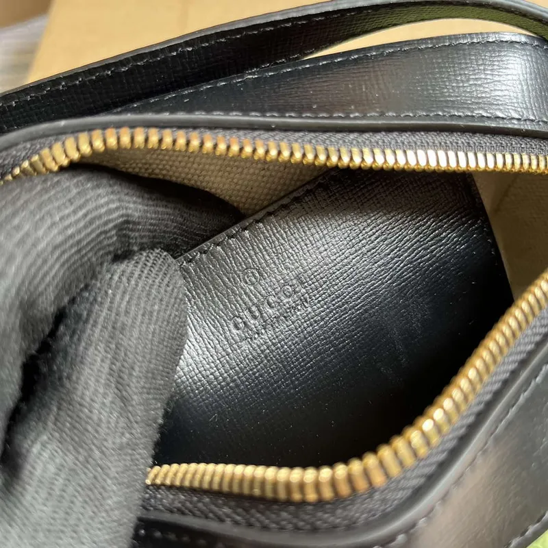 Gucci Horsebit 1955 mini ramenní taška 760196 Černá