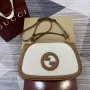 Gucci 815716 Gucci Blondie Medium taška s horním uchopem Hnědá & Béžová bavlněná lněná plátno