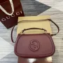 Gucci 815716 Gucci Blondie Medium taška s horním uchem vínově červená