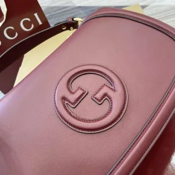 Gucci 815716 Gucci Blondie Medium taška s horním uchem vínově červená