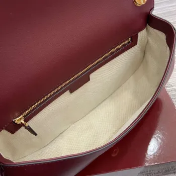 Gucci 815716 Gucci Blondie Medium taška s horním uchem vínově červená