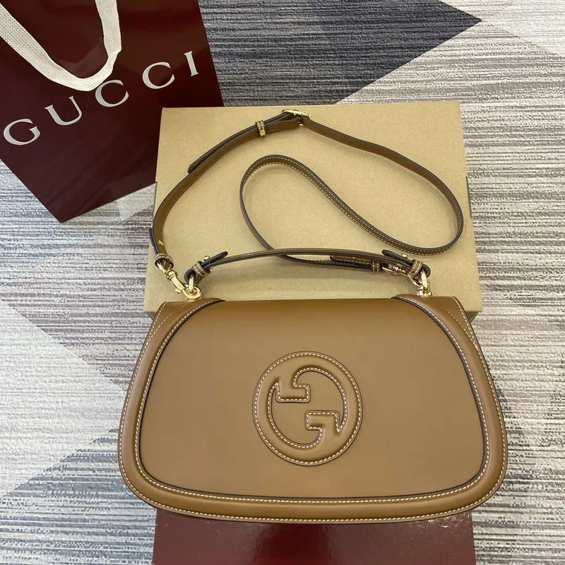 Gucci 815716 Gucci Blondie Medium taška s horním uchem Hnědá