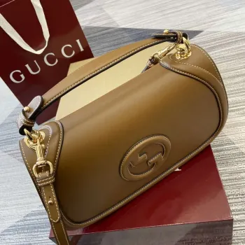 Gucci 815716 Gucci Blondie Medium taška s horním uchem Hnědá