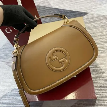 Gucci 815716 Gucci Blondie Medium taška s horním uchem Hnědá