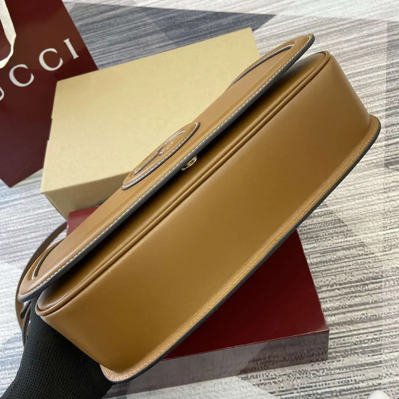 Gucci 815716 Gucci Blondie Medium taška s horním uchem Hnědá