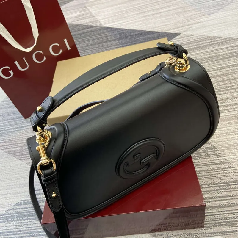 Gucci 815716 Gucci Blondie Medium taška s horním držadlem černá