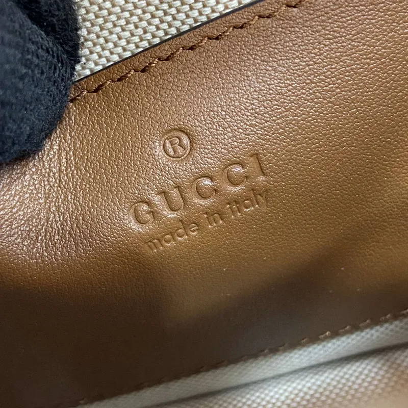 Gucci 815711 Gucci Blondie mini ramenní taška béžová tmavě hnědá plátno