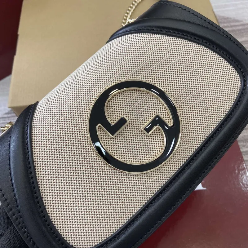 Gucci 815711 Gucci Blondie mini ramenní taška Béžová＆Černá