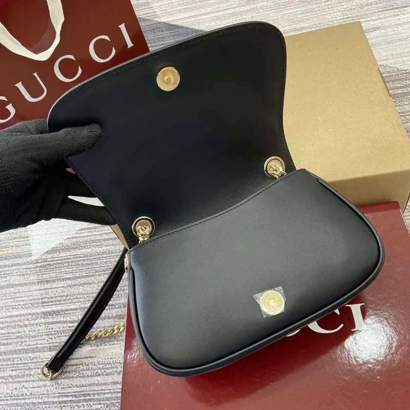 Gucci 815711 Gucci Blondie mini ramenní taška Béžová＆Černá