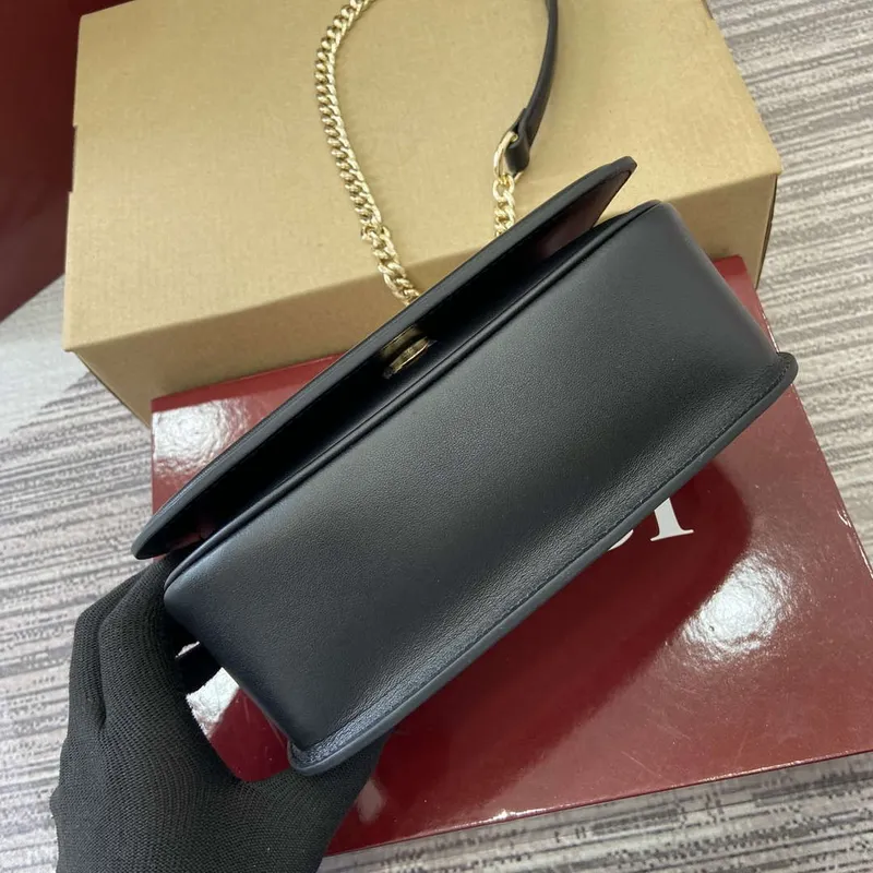 Gucci 815711 Gucci Blondie mini ramenní taška Béžová＆Černá