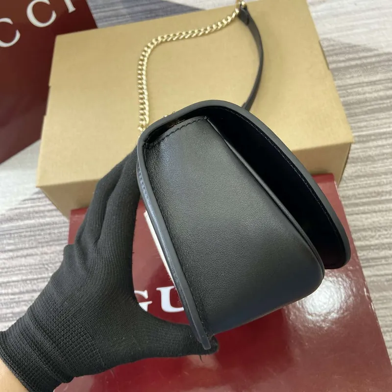 Gucci 815711 Gucci Blondie mini ramenní taška Béžová＆Černá