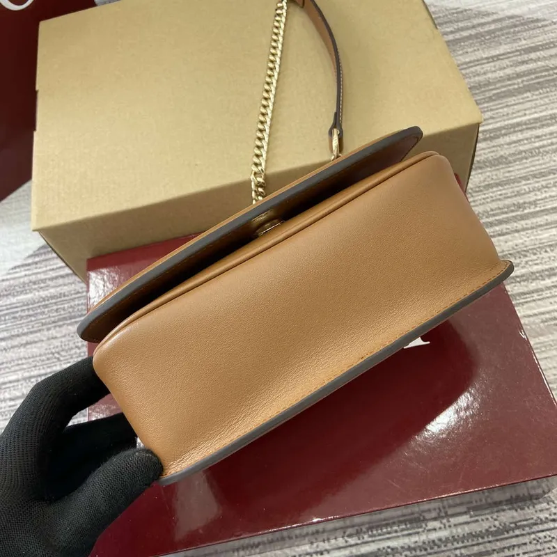 Gucci 815711 Gucci Blondie mini ramenní taška Hnědá & Béžová