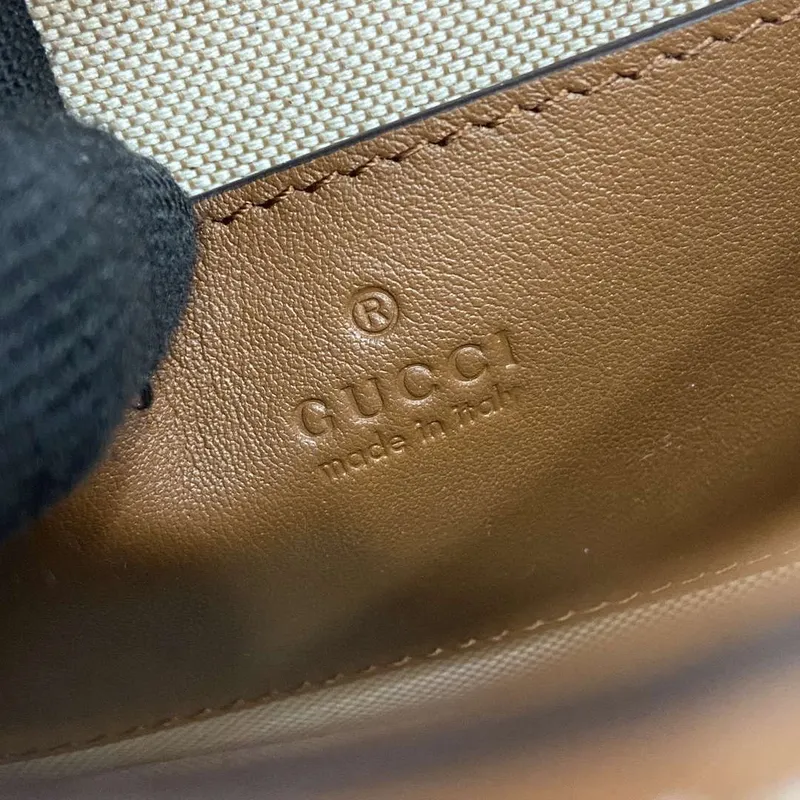 Gucci 815711 Gucci Blondie mini ramenní taška Hnědá