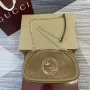 Gucci 815715 Gucci Blondie malá kabelka přes rameno Hnědá semišová kůže