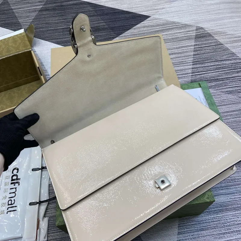 Gucci 795003 Dionysus velká kabelka přes rameno Světle šedá