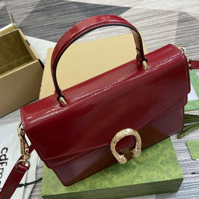 Gucci 795007 Dionysus střední kabelka s horním uchem vínově červená