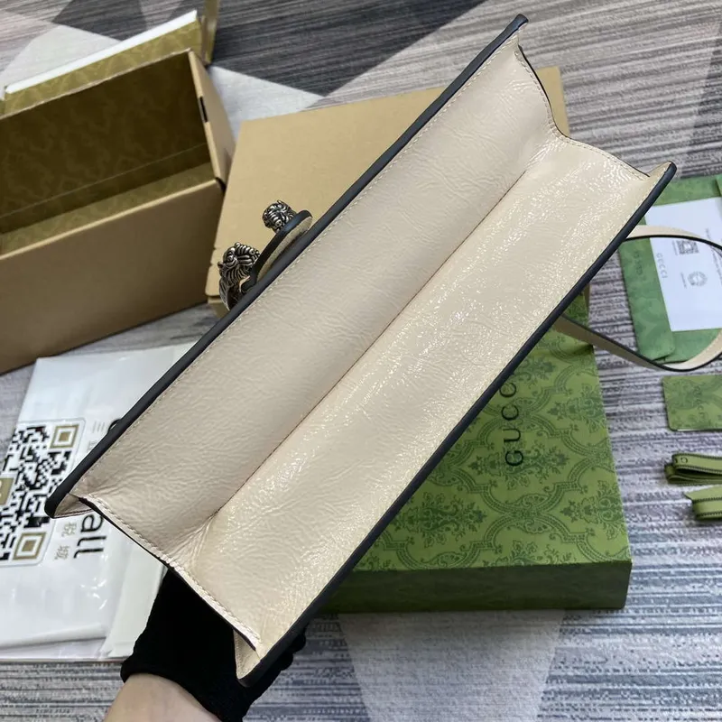 Gucci 795007 Dionysus střední kabelka s horním uchem Světle šedá