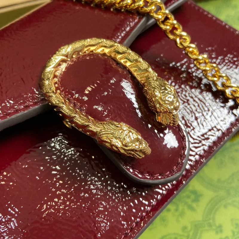 Gucci 7953680AAA86207 Dionysus super mini taška vínově červená