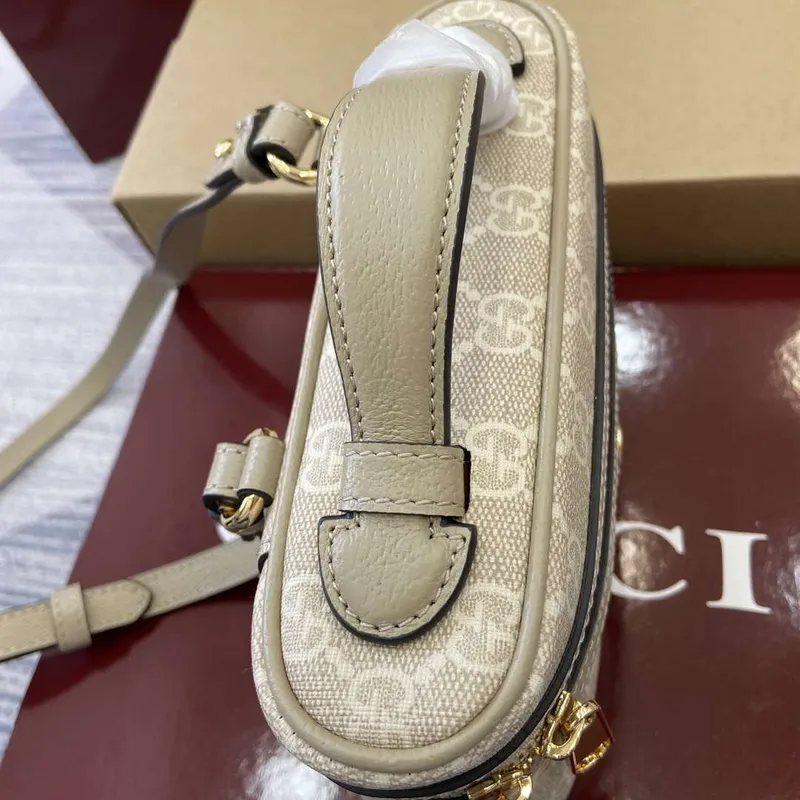 Gucci 816357 Ophidia Super Mini Kabelka přes rameno Ovesná
