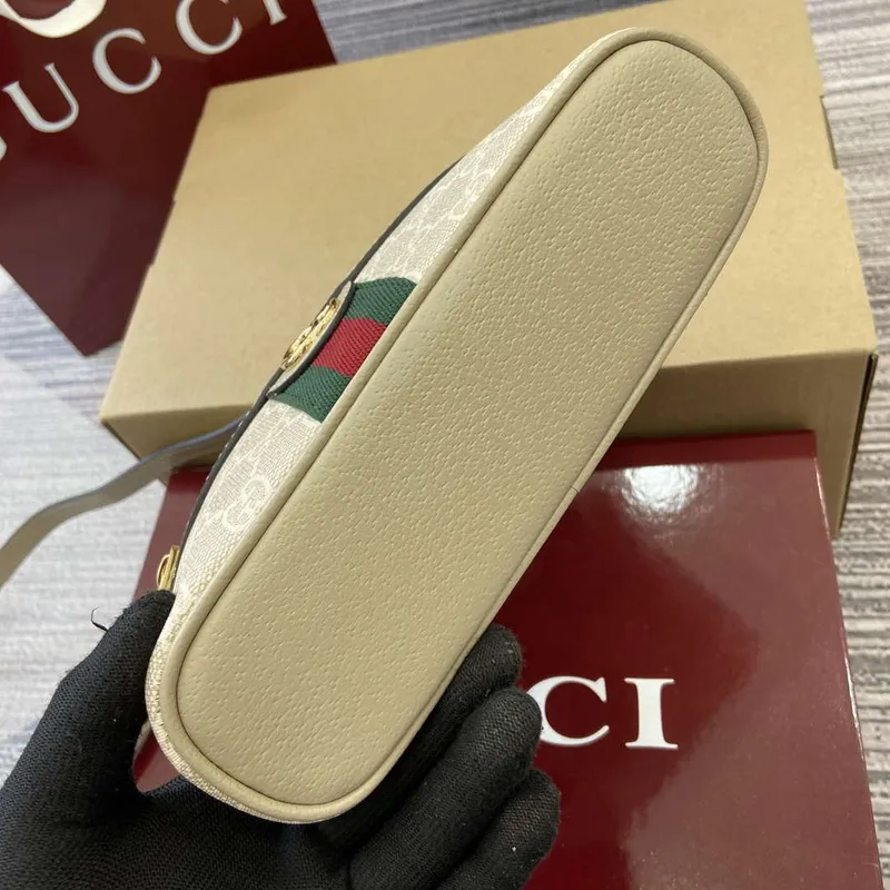 Gucci 816357 Ophidia Super Mini Kabelka přes rameno Ovesná