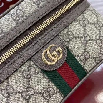 Gucci 816357 Ophidia Super Mini Kabelka přes rameno Hnědá