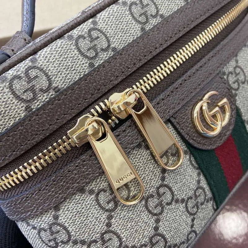 Gucci 816357 Ophidia Super Mini Kabelka přes rameno Hnědá