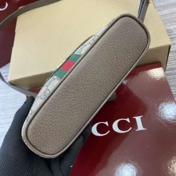 Gucci 816357 Ophidia Super Mini Kabelka přes rameno Hnědá