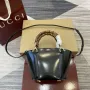 Gucci 805832 Mini Bamboo Top Handle Tote Bag Černá
