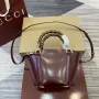 Gucci 805832 Mini Bamboo Top Handle Tote Bag vínově červená