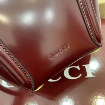 Gucci 805832 Mini Bamboo Top Handle Tote Bag vínově červená
